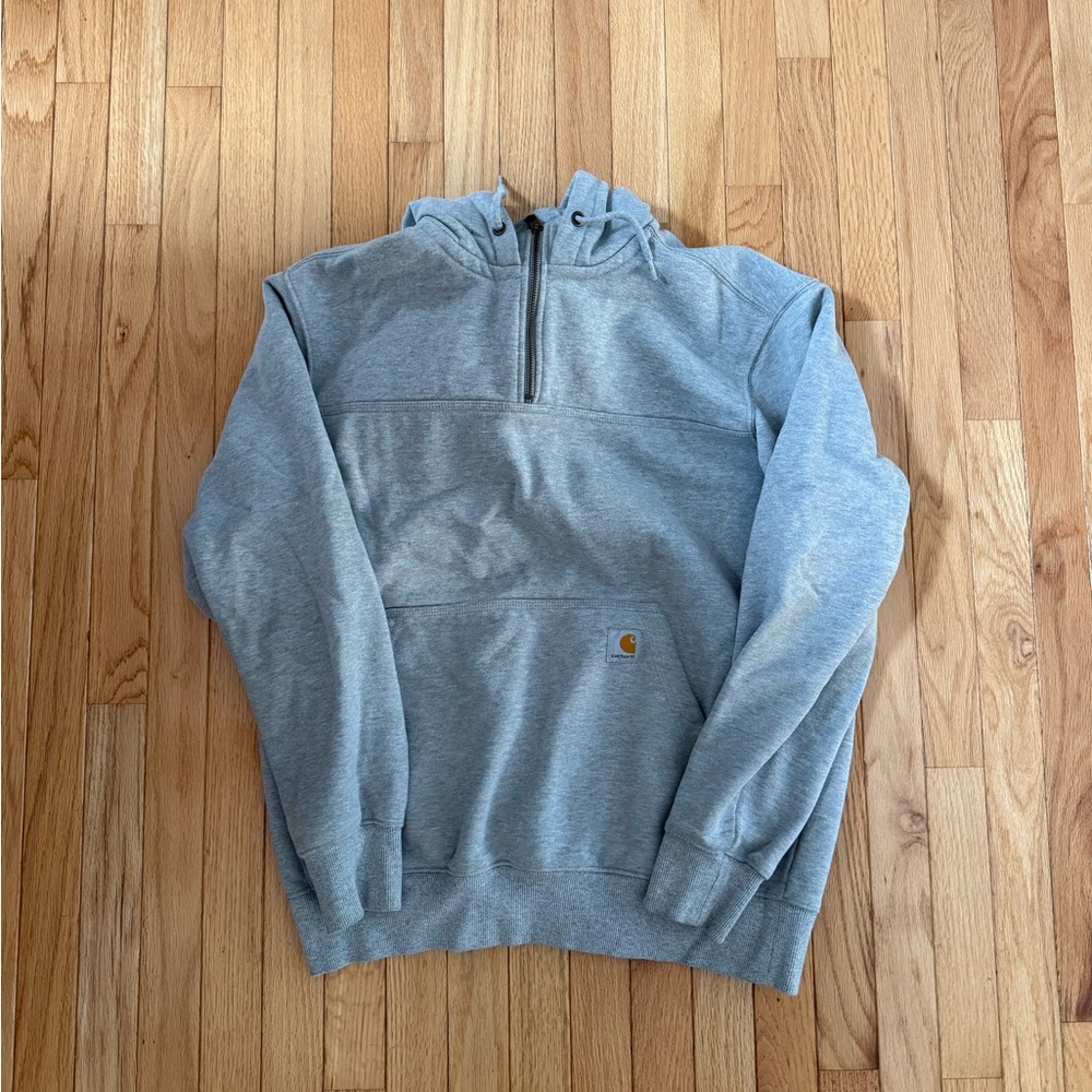 Carhartt Men's Gray Quarter-Zip Hoodie